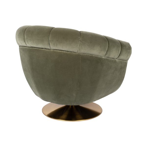 Fotoliu catifea Dutchbone Member, verde olive-image-4