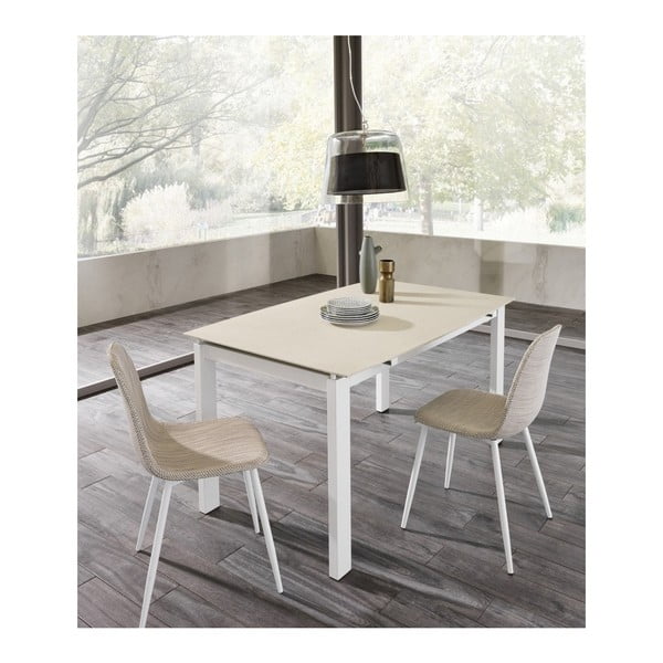 Masă dining extensibilă Design Twist Montijo, alb-image-1