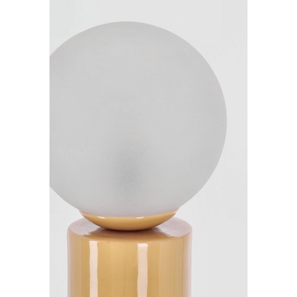 Veioză din metal cu abajur din sticlă (înălțime 47 cm) Malton – Bizzotto-image-3