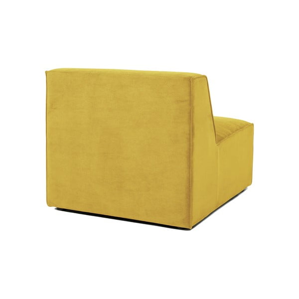 Modul pentru canapea galben   din catifea reiată (partea din mijloc) Sting - Scandic-image-3