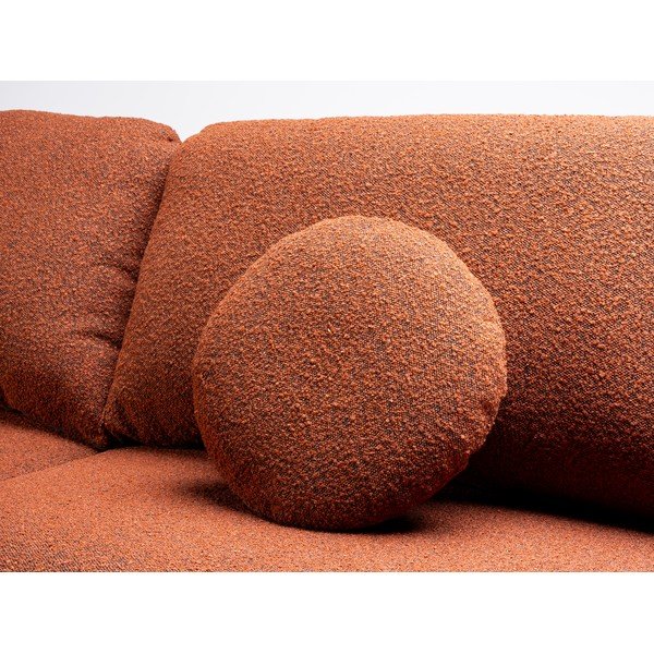 Canapea cărămizie extensibilă cu tapițerie din țesătură bouclé 230 cm Trango – CustomForm-image-1