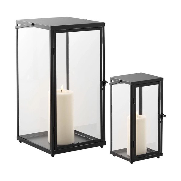Felinar 2 buc. din sticlă (înălțime 50 cm) Ibra – House Nordic-image-3