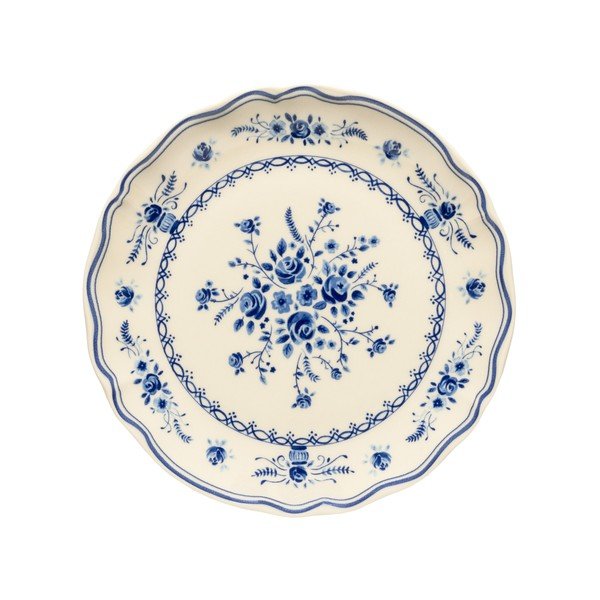 Farfurie albastră/bej pentru desert  din gresie ø 21 cm Vila – Costa Nova