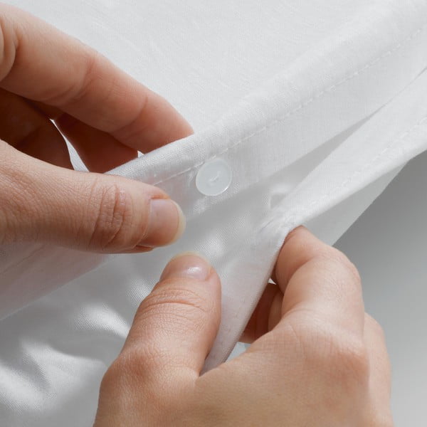 Lenjerie de pat albă din țesătură crep pentru pat de o persoană 140x200 cm Plissia – douceur d'intérieur-image-3