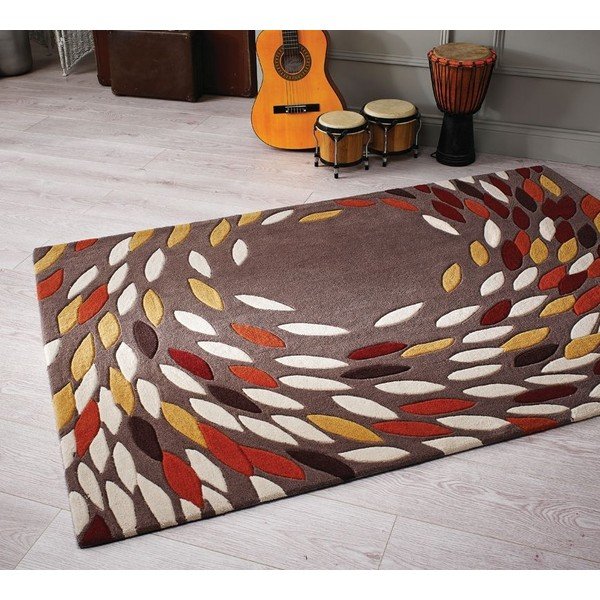 Covor Swirl Ochre-Red, 160 x 230 cm-image-1