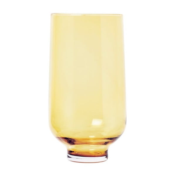 Set 2 suporturi pentru lumânări din sticlă Blomus Flow, 400 ml, galben transparent