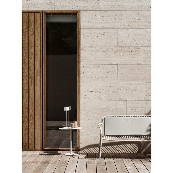 Bancă de grădină gri deschis din metal Yua Wire – Blomus-image-4