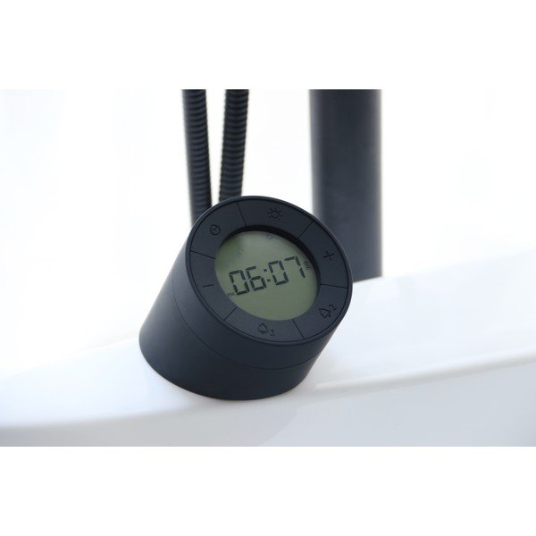 Ceas deșteptător cu LED Gingko Edge, negru-image-4