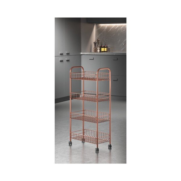 Raft metalic mobil arămiu 41x84 cm Ascona - Metaltex-image-3