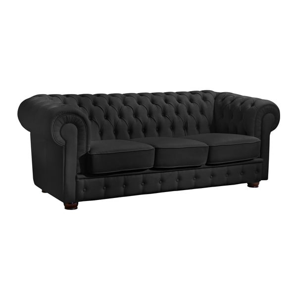Canapea din piele Max Winzer Bridgeport, 200 cm, negru