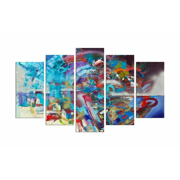 Tablou din mai multe piese Blue Life, 110 x 60 cm