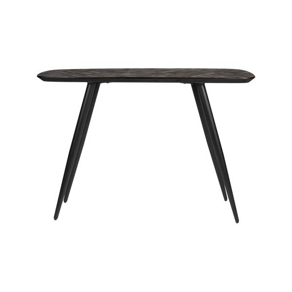 Masă consolă neagră din lemn de tec 37x118 cm Webster – White Label