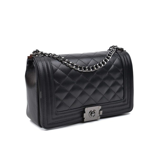 Geantă din piele Anna Luchini Masika, negru-image-2