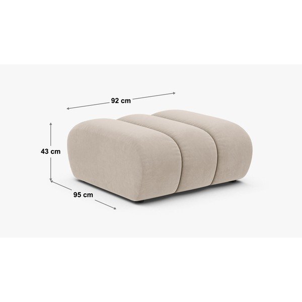 Taburet gri cu tapițerie din chenille Lupine – Micadoni -image-3