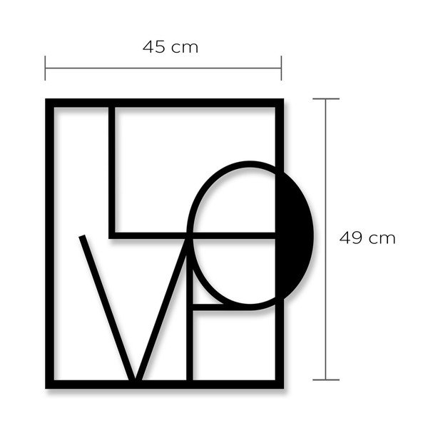 Decorațiune din metal pentru perete Love-image-2