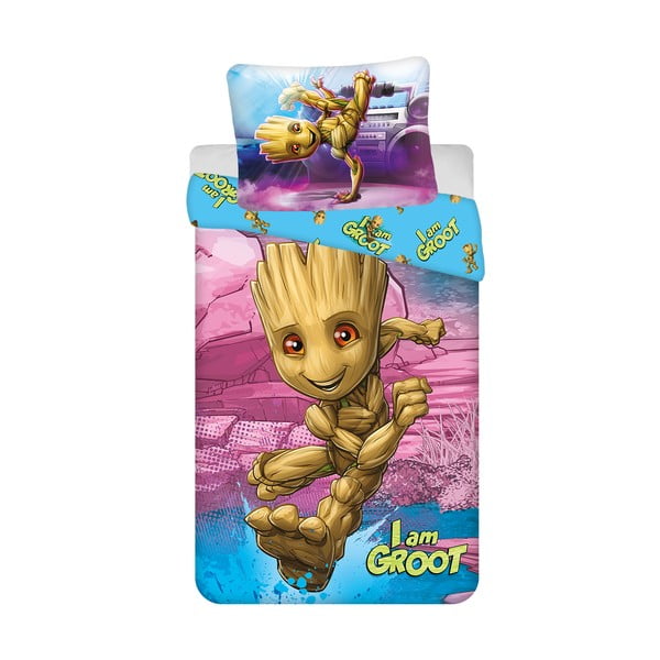 Lenjerie de pat pentru copii din bumbac pentru pat de o persoană 140x200 cm Groot – Jerry Fabrics