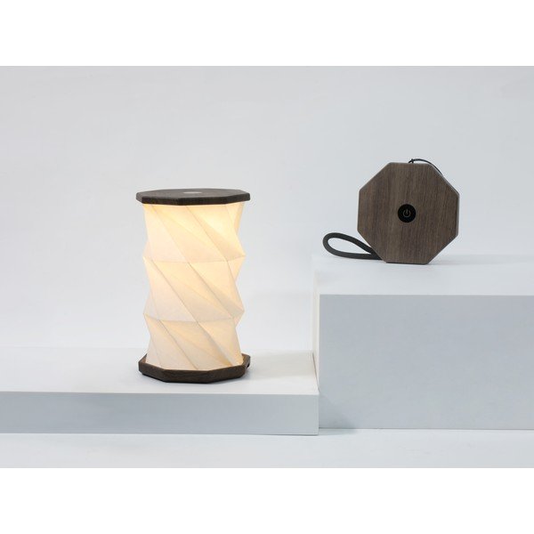 Decorațiune luminoasă albă/gri portabilă cu USB ø 8 cm Twist – Gingko-image-3