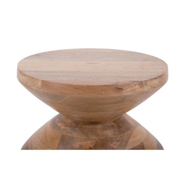 Măsuță auxiliară rotundă din lemn masiv de mango ø 35 cm  Totem  – Leitmotiv-image-4