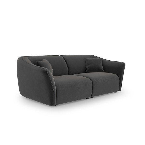 Canapea gri închis cu tapițerie din catifea 206 cm Tokyo – Cosmopolitan Design-image-2