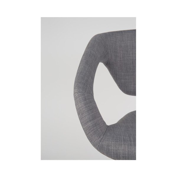 Set 2 scaune cu picioare negre Zuiver Flexback, gri-image-4