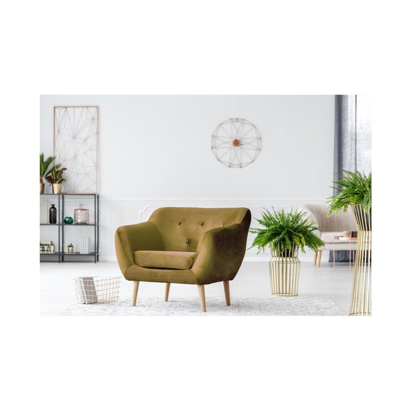 Fotoliu Mazzini Sofas AMELIE, galben muștar-image-2