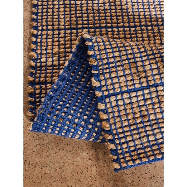 Covor albastru țesut manual din amestec de iută 120x170 cm Hurley – MADE-image-4