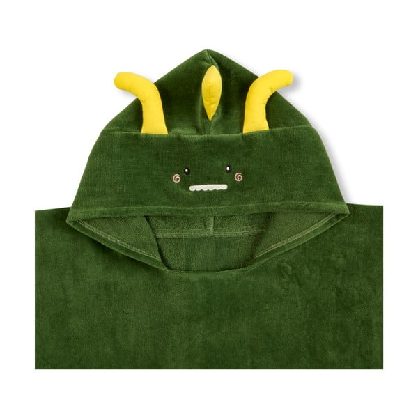 Poncho pentru copii verde din bumbac Joep – Good Morning-image-3