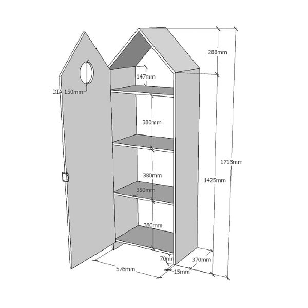 Dulap Vipack Casami, verde mentă-image-3