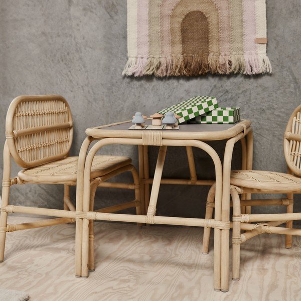 Masă pentru copii din ratan 70x48 cm Nana – OYOY Mini-image-2