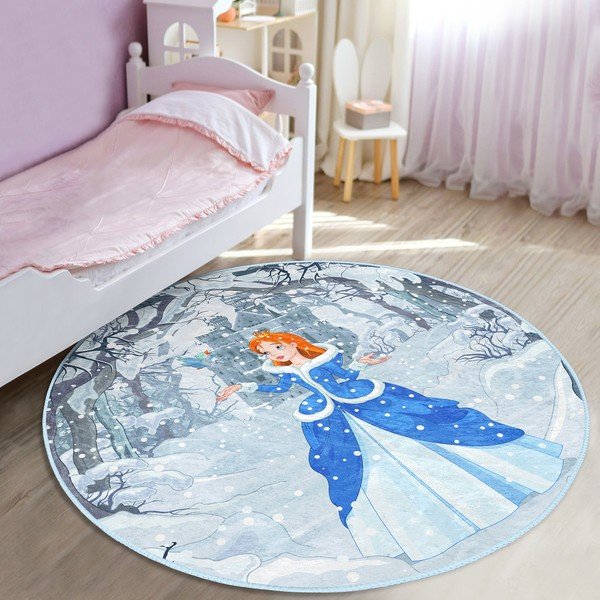 Covor pentru copii albastru ø 100 cm Comfort – Mila Home-image-1