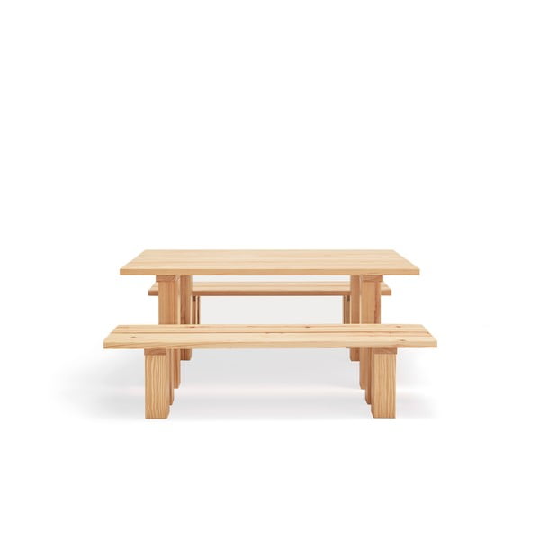 Masă de dining cu blat din lemn de pin 100x180 cm Banda – Teulat-image-2