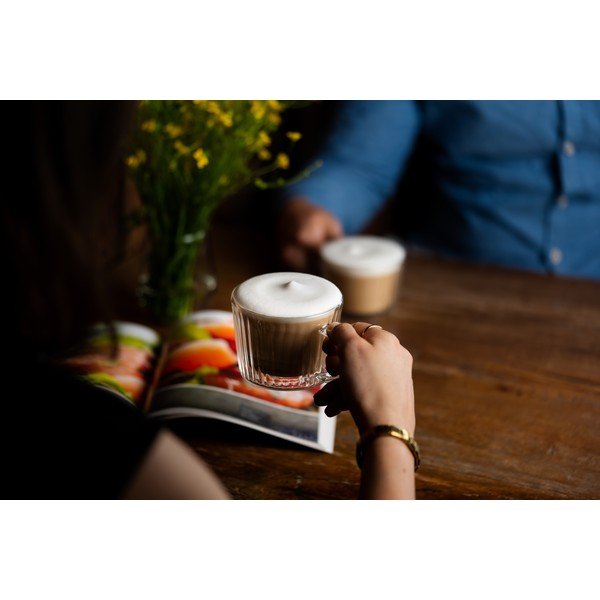 Cești 2 buc. pentru cappuccino din sticlă 250 ml Livio Duo – Vialli Design-image-2