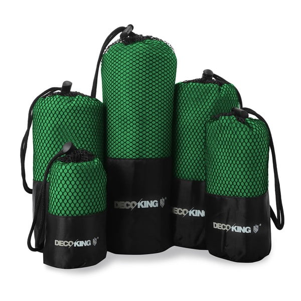Prosop cu uscare rapidă DecoKing EKEA, 40 x 80 cm, verde-image-4
