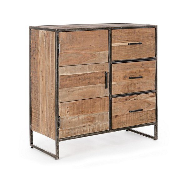 Comodă în culoare naturală din lemn de acacia 90x90x40 cm Elmer – Bizzotto