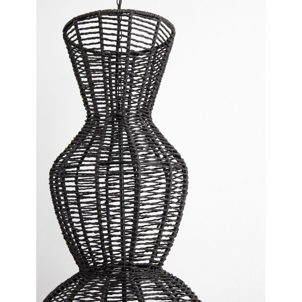 Lustră negru-mat cu tapițerie din frânghie ø 38 cm Breena – Nova Luce-image-4