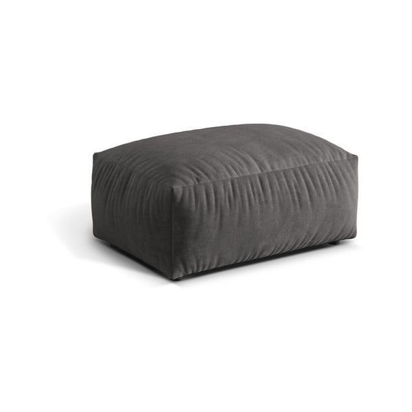 Taburet modular gri cu tapițerie din catifea Martina – Micadoni -image-1