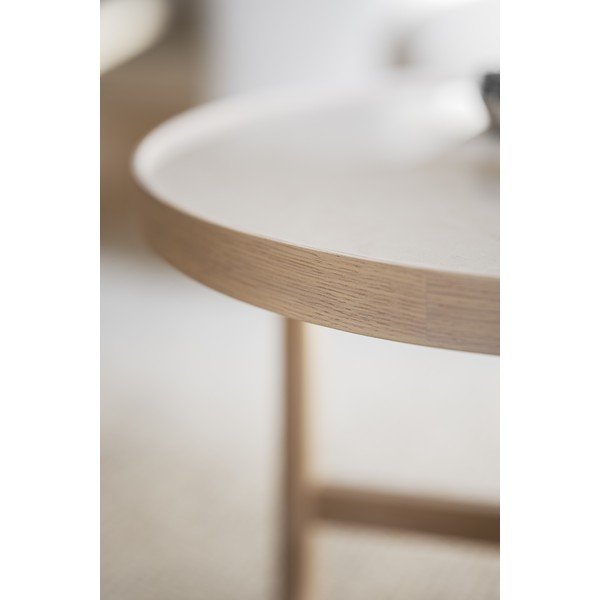 Măsuță de cafea în culoare naturală rotundă cu blat ceramic 90x90 cm Marsden – Rowico-image-4