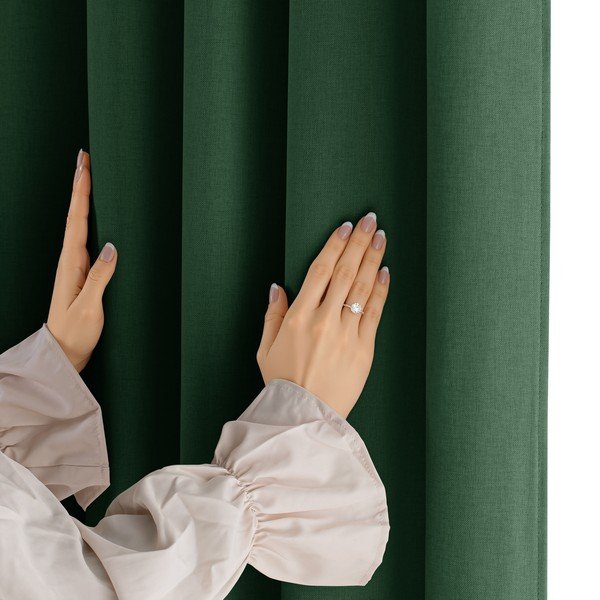 Draperie verde-închis dimout (semi-opacă) Calisto – Filumi-image-4