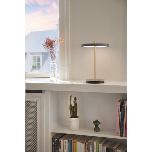 Veioză gri antracit LED cu intensitate reglabilă cu abajur din metal (înălțime 31 cm) Asteria Move – UMAGE-image-3