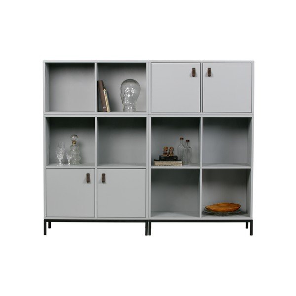 Bibliotecă modulară gri din lemn de pin 81x81 cm Vt – vtwonen-image-3