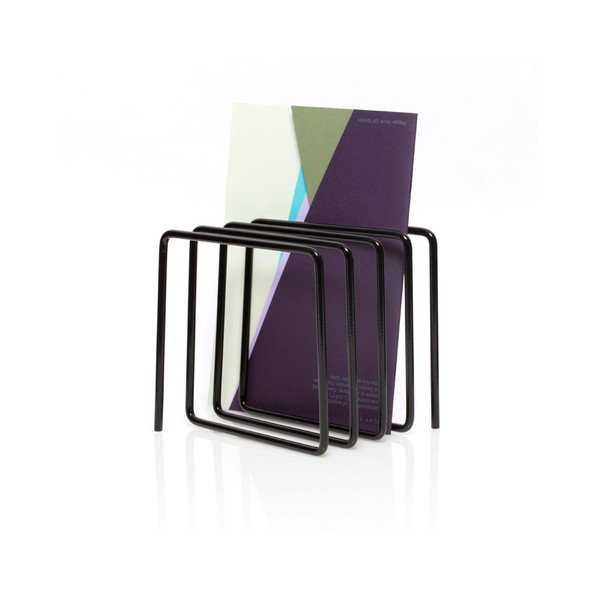 Suport pentru reviste Magazine Rack, negru-image-3