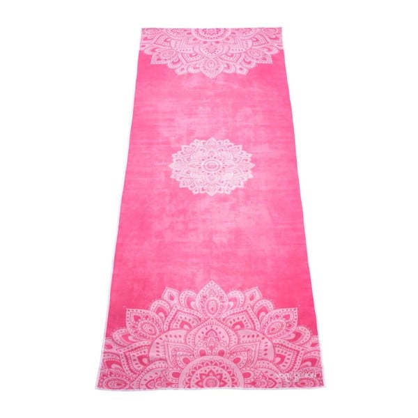 Prosop pentru yoga Yoga Design Lab Hot Mandala, 340 g, roz