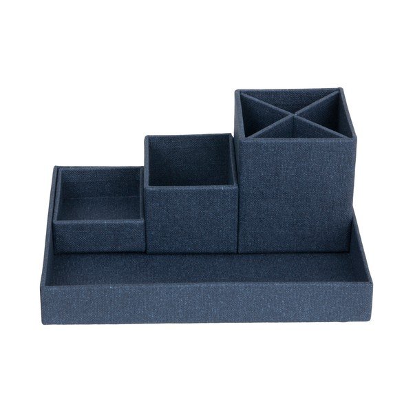 Organizator de birou din 4 piese Bigso Box of Sweden Lena, albastru închis-image-3