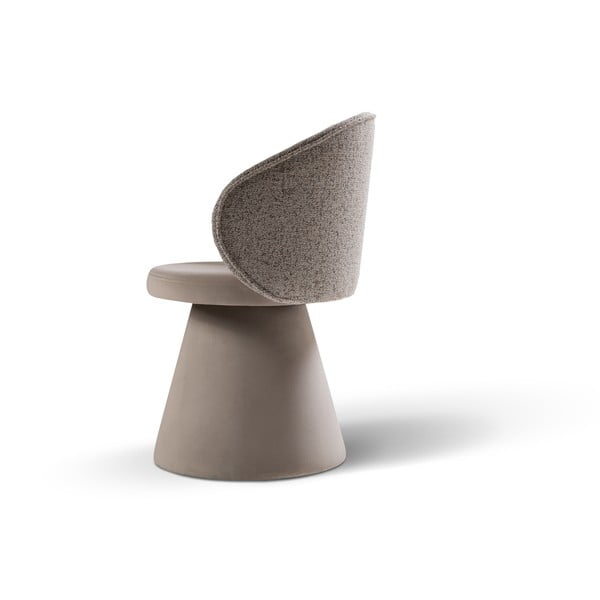 Fotoliu bej cu tapițerie din catifea Inez – Micadoni -image-3