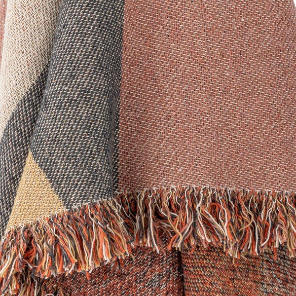 Pătură maro din bumbac reciclat 130x160 cm Arni – Bloomingville-image-2