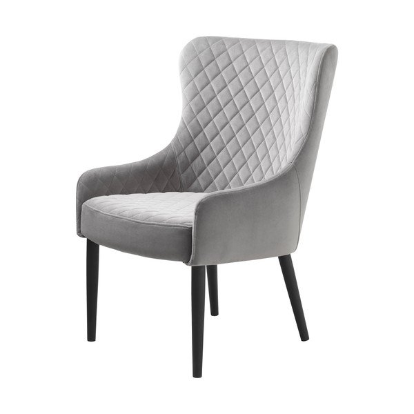 Fotoliu gri deschis cu tapițerie din catifea Ottowa – Unique Furniture
