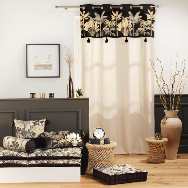 Draperie neagră/bej 140x240 cm Karaba – douceur d'intérieur-image-2