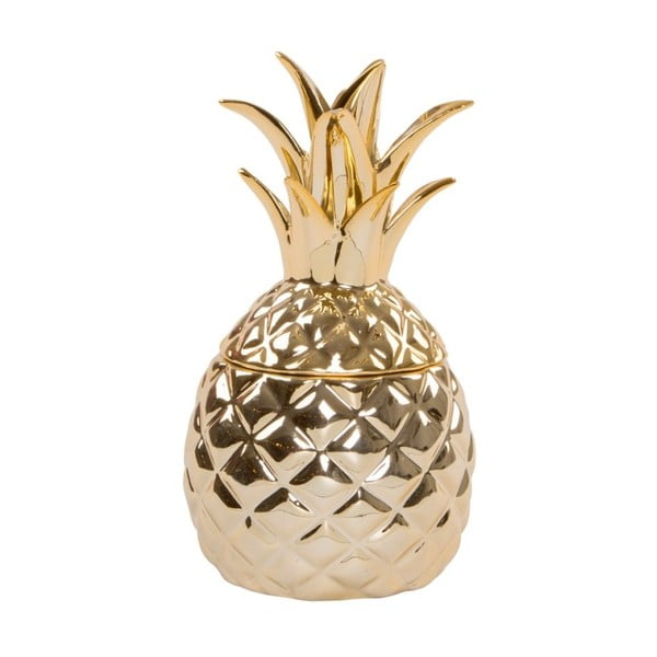 Recipient decorativ cu capac Sass & Belle Gold Pineapple