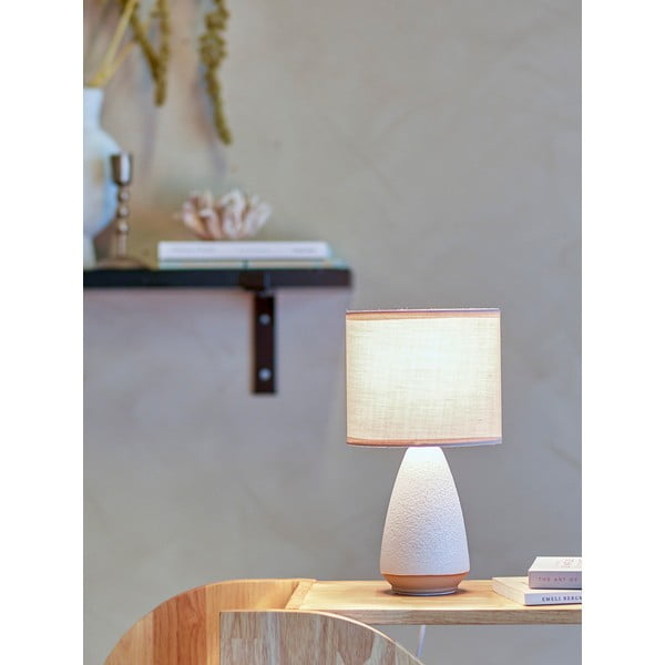 Veioză albă-bej cu abajur textil (înălțime 27,5 cm) Paprica – Bloomingville-image-2