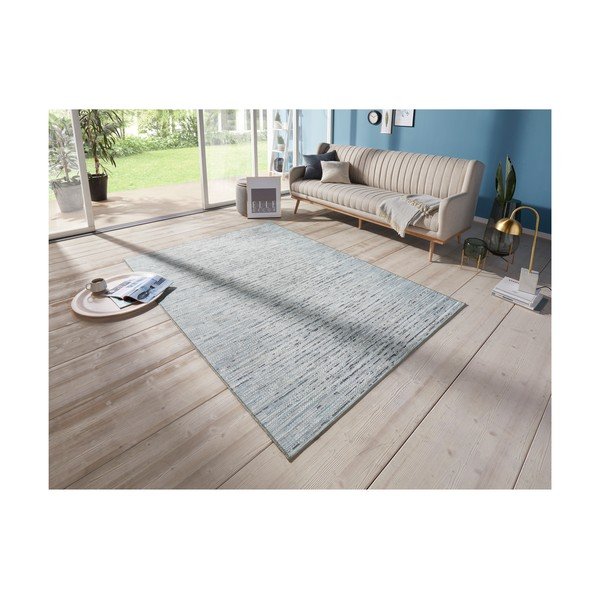 Covor adecvat și pentru exterior Elle Decoration Curious Laval, 77 x 150 cm, albastru - antracit-image-4
